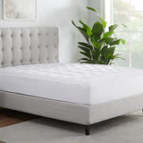 Serta ComfortSure Full Mattress Cover, Fitted Pillow Top Mattress Pad, Super Soft and Breathable Quilted Cotton Protector with 18" Elastic Deep Pockets for Secure Fit, White Serta