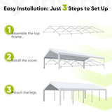 Quictent 16x32 Party Tent Heavy Duty Outdoor Canopy Tent Carport Wedding Event Shelter BBQ Wedding Tents for Parties with Storage Bags(Church) Quictent