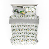 Franco Kids John Deere Farm Equipment Bedding 5 Piece Super Soft Comforter and Sheet Set, Full, (Officially Licensed Product) Franco