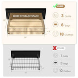 SHA CERLIN Velvet King Size Bed Frame with Vertical Channel Tufted Wingback Headboard & 2 Storage Drawers/2-Tier Shelves with LED Lights & Charging Station/Noise-Free/No Box Spring Needed/Black SHA CERLIN