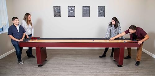 Hathaway Challenger Shuffleboard, Dark Cherry, 9-Feet - WoodArtSupply