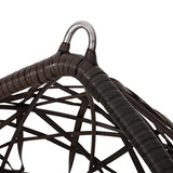 Christopher Knight Home Isaiah Indoor/Outdoor Wicker Tear Drop Hanging Chair (Stand Not Included), Multi-Brown and Tan Christopher Knight Home