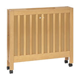 Babyletto Origami Mini Portable Crib Folding with Wheels in Honey, 2 Adjustable Mattress Positions, Greenguard Gold Certified babyletto