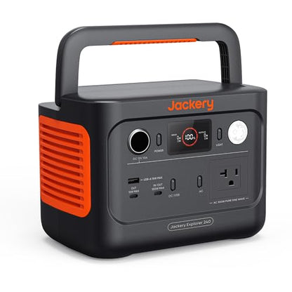 Jackery Explorer 240 v2 Portable Power Station 2024 New Version, 256Wh LiFePO4 Battery with 300W AC/100W USB-C Output, 1Hr Fast Charging, Versatile Scenarios-Outdoor/Camping/RV/Travel/Emergen - WoodArtSupply