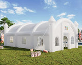 Albott 40x23x15FT Commercial Inflatable Wedding Tent, 210D Oxford Fabric Portable Heavy Duty Party Tent with 8 Sand Bags & 2 Roll-Up Doors, Gazebo Event House for Birthday Wedding Backyard Party Albott