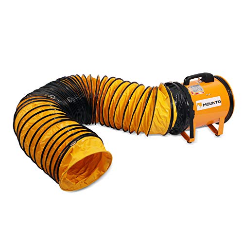 MOUNTO COMBO Heavy Duty Cylinder Fan with 25-foot Vinyl Hose (8inch) MOUNTO