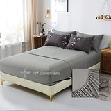 WONGS BEDDING 7 Pieces Comforter Set Full, Floral Bed in a Bag Comforter Reversible Flower Plum Bedding Set Full Size（1 Comforter,2 Pillowcase,2 Pillow Shames,1 Flat Sheet,1 Fitted Sheet） WONGS BEDDING