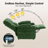 AMADA HOMEFURNISHING Power Recliner Chair for Adults, Infinite Adjustable Chenille Electric Recliner with Cup Holder, Remote, USB Port, Side Pockets & Thick Seat Cushion, for Living Room & Bedroom