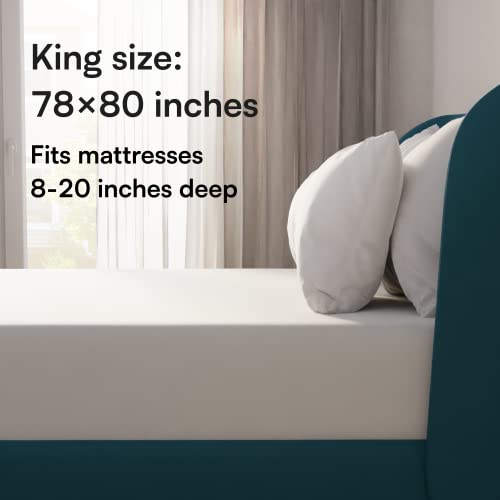 Niagara Waterproof Mattress Protector King 78x80 Cover Deep Pocket Breathable Noiseless 8-20Inches Bed Smooth Jersey Mattress Pad Cover Fully Ultra Thin Microfiber Niagara Sleep Solution