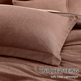 Monbix Queen Comforter Set - 7 Pieces Cationic Dyeing Terracotta Bed in a Bag Queen Bedding Sets with Comforter, Sheets, Pillowcases & Shams, Reversible Bedding Comforters Sets Monbix