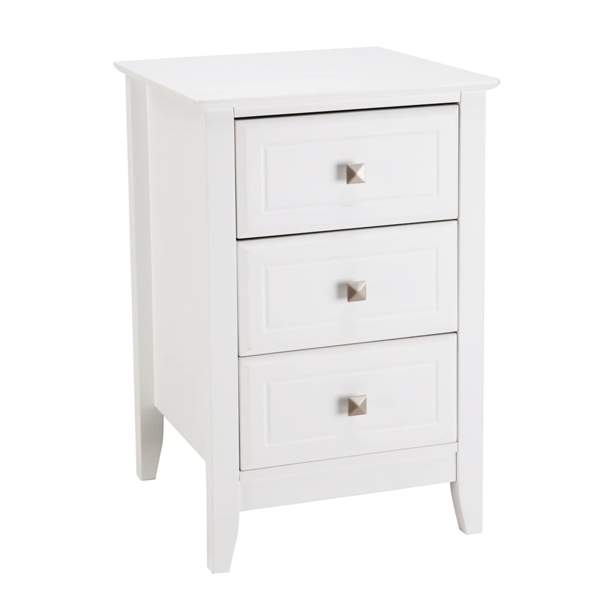 Bonnlo Upgraded White Night Stands for Bedrooms Set of 2, Modern Nightstand with 3 Drawers, Wooden Bed Side Table for Small Spaces, College Dorm, Kids’ Room, Living Room, 16W x 16D x 24H Bonnlo