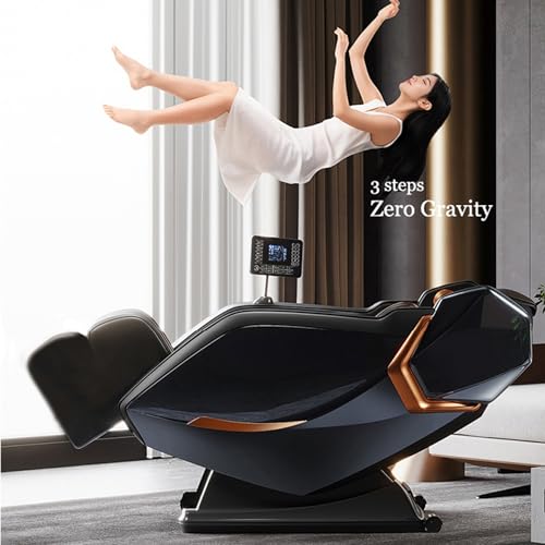 YuanDesign Full Body Massage Chair Recliner with Airbag Speaker LCD Screen Remote Control Voice Control Back/Leg Heat YuanDesign