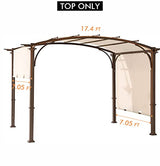 Universal Doubleton Steel Pergola Replacement Cover for Pergola Structures L-PG080PST, 85''x 208'' (Beige) ontheway