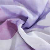 RYNGHIPY Purple Floral Comforter Set: Lightweight Soft Bedding Comforter Sets for All Season - Farmhouse Flower Bedding Set Full Size (Purple,Full Size) RYNGHIPY