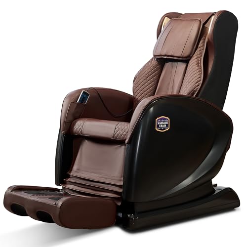 KEIKI 2026 Massage Chair Full Body, Zero Gravity Recliner, Upgraded Calf & Foot Rollers, Waist & Leg Heating, Bluetooth Speaker and Remote Control, Brown KEIKI