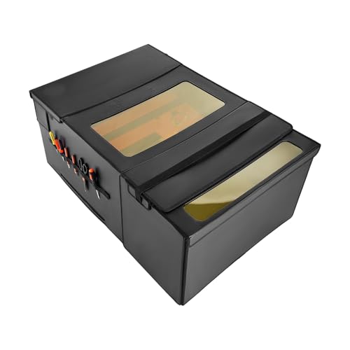 Happybuy Laser Engraver Enclosure, 48 x 31.5 x 19.6", Dual-Direction Viewing, Flame Retardant and Fireproof Protective Cover, with Exhaust Fan and Pipe Happybuy