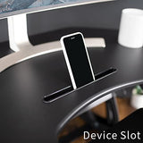 VIVO 43 inch Corner Height Adjustable Cubicle Stand Up Desk Converter, V Series, Quick Sit to Stand Tabletop Dual Monitor Riser Workstation, Black, DESK-V000VC VIVO