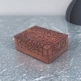 DharmaObjects Hand Carved Tree of Life Wooden Box Keepsake Storage Multi Utility DharmaObjects