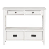 Yone jx je 36'' Farmhouse Pine Wood Console Table Entry Sofa Table with 4 Drawers & 1 Storage Shelf for Entryway Living Room Bedroom Hallway Kitchen Yone jx je