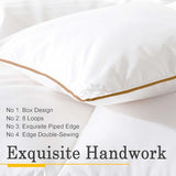 Down Comforter Queen Size – All Season Medium Weight Fluffy White Duvet Insert, Warm Feather Bedding, Soft 100% Cotton Cover, 90x90 Inch Vexino