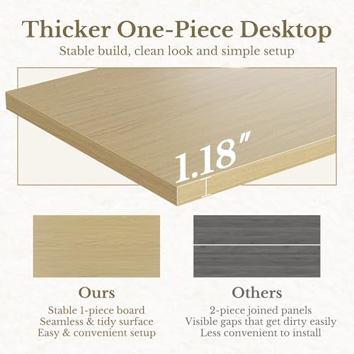 Perledesign Height Adjustable Electric Standing Desk, 67 x 24 Inches Sit Stand up Desk with 2 File Cabinets, AC/USB, 1.18" Desktop, L Shaped Fluted Computer Desk for Home and Office, Light Walnut Perledesign