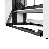 Bestar Pur Full Murphy Bed with Sofa and Shelving Units, 109-inch Space-Saving Wall Bed with Storage Bestar