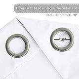 H.VERSAILTEX Patio White Curtains 100x84 Inches for Sliding Door Extral Wide Blackout Curtain Panels Thermal Insulated Room Divider - Grommet Top, 7' Tall by 8.5' Wide H.VERSAILTEX