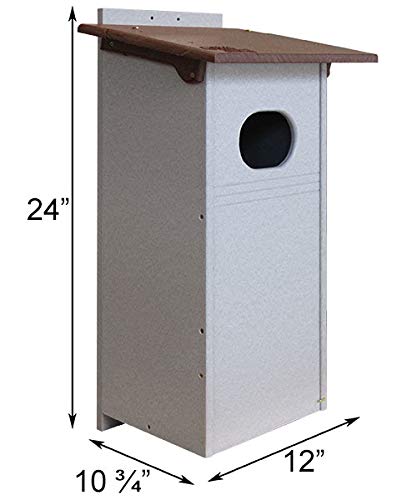 Amish Made Recycled Plastic Wood Duck House, Brown and Gray BestNest