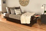 Kodiak Futons Phoenix Full Size Futon in Espresso Finish with Storage Drawers, Oregon Trail Java Kodiak Futons