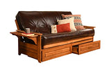 Kodiak Furniture Phoenix Futon Set with Oregon Trail Java Mattress and Storage Drawers, Full, Barbados Kodiak Furniture
