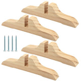 CALIDAKA 4pcs Folding Room Divider Stand,Wooden Room Divider Stand with Screws,Room Divider Screen Holder Feet Partition,Folding Privacy Screen Holder for Hotel Home Office(Color:Wood Color) CALIDAKA
