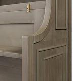 LUMISOL Twin Size Murphy Bed with Built-in Desk & Storage Shelves, Horizontal Wall Bed with Storage, Space-Saving Wall Bed for Home Office, Guest Room, Apartments,Gray LUMISOL