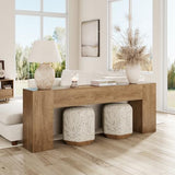 Epecoya Extra Long Console Tables for Entryway 86-Inch, Farmhouse Couch Table Behind Sofa Wooden, Modern Entryway Table for Entrance, Hallway, Living Room, Apartment, Natural Oak Brown Epecoya