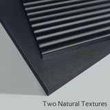 GRAINLLE Wood Night Stand Set 2 Fluted Dresser for Bedroom 2 Drawers End Tables Nightstands Set of 2, Storage Modern Bedside Table Set of 2, Black Nightstand GRAINLLE