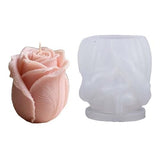 Large Tulip Bud Flower Succulent Leaves Cylinder Molds Silicone Wave Spiral Candle Mold - Silicone Resin Casting Molds for Candle & Resin & Soap Craft Supplies