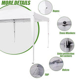 10' x 20' Pop Up Canopy Tent with 6 Removable Sidewall, Commercial Instant Canopy with Carry Bag, Adjustable Outdoor Shelter Tent for Parties, Festival, Event, White Morngardo
