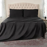 Northwest Ashford Home Essentials Bedding, 3 Piece Twin Size Sheet Set, Stretch Limo Black Northwest