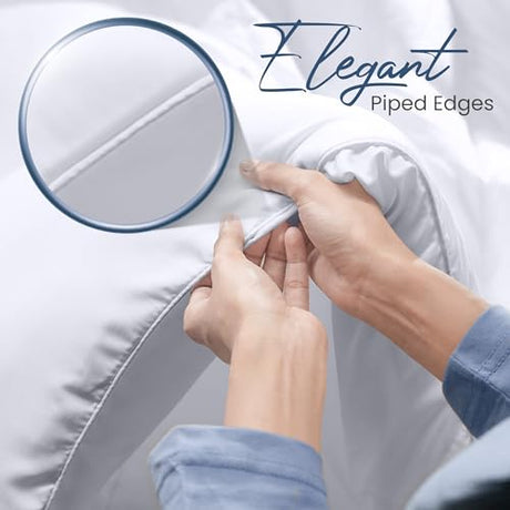 Utopia Bedding Comforters Twin Size, All Season Duvet Insert, Down Alternative Box Stitched Bed Comforter with Corner Tabs, Machine Washable (White) Utopia Bedding