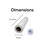 HBI H.B.I. PRODUCTS H.B.I. Peel & Stick Tear Away Embroidery Stabilizer, 12" x 10 Yards HBI H.B.I. PRODUCTS