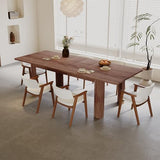 CayugaCrekrd Extendable Dining Table for 6-10 Person, 55" to 86" Modern Dining Room Table, Rectangular Kitchen Table, Brown CayugaCrekrd