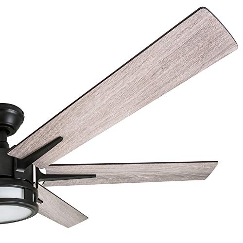 Honeywell Ceiling Fans Kaliza Modern 56 Inch Ceiling Fan with Light, Remote Control Fan, LED Indoor Fan with 6 Blades, Gray Oak and Light Oak Blade Finish Options, Bronze (51036-01) Honeywell Ceiling Fans
