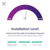 AMERLIFE Twin Size Murphy Bed, Farmhouse Wooden Cabinet with Charging Station and Storage Drawer for Bedroom/Office/Guest Room, White+Barnwood AMERLIFE