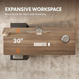 FLEXISPOT 71" Executive Standing Desk with Drawers & PC Case, Secretary Desk with Dual Motor Lift, 222 LBS Capacity, 1" Thick Desktop, Ideal for Home Office Workstation, Black Walnut, 3 Packages FLEXISPOT