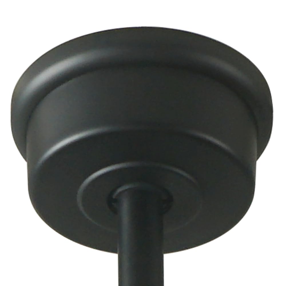 Good Housekeeping Canton (63010-MB) 52" Indoor Ceiling Fan with Carved Wood Blades, Integrated LED, and Remote Control (Matte Black) Good Housekeeping