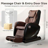 KEIKI 2026 Massage Chair Full Body, Zero Gravity Recliner, Upgraded Calf & Foot Rollers, Waist & Leg Heating, Bluetooth Speaker and Remote Control, Brown KEIKI