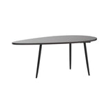 SAYGOER Oval Coffee Table Espresso Wood Mid Century Modern Coffee Tables Unique Retro Farmhouse Accent Center Sofa Rustic Table for Living Room Home Office Easy Assembly, Dark Brown SAYGOER