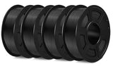 SUNLU PETG Filament 1.75mm 4KG Bundle (4x1kg Black),Good Layer Adhesion,Weather-Resistant & High Impact for Outdoor Parts and Mechanical Gears, Less Stringing, Dimensional Accuracy +/- 0.02mm.