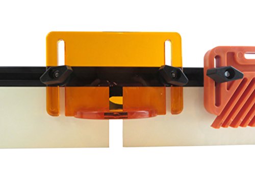 Taytools 300016 Deluxe 24 Inches Long Router Table Fence 3-1/2 Inches Tall Anodized Aluminum with Feather Board, Bit Guard, Adjustable Stop and Dust Port Taytools
