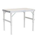 VINGLI 3FT Small Camping Table Adjustable Height Aluminum Folding Table for Picnic Party BBQ, Plastic RV Suitcase Table Portable Lightweight Fold Up Utility Outdoor Tables with Carrying Handle … VINGLI
