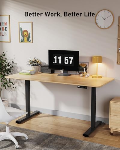 Xyndyx 264 lbs Capacity Dual Motor Electric Standing Desk Frame, Height Adjustable Sit Stand up Desk Legs for 39.4” to 74.8” Desktop, Anti-Collision Function, Cable Tray, 2 Hooks, Black Frame Only Xyndyx